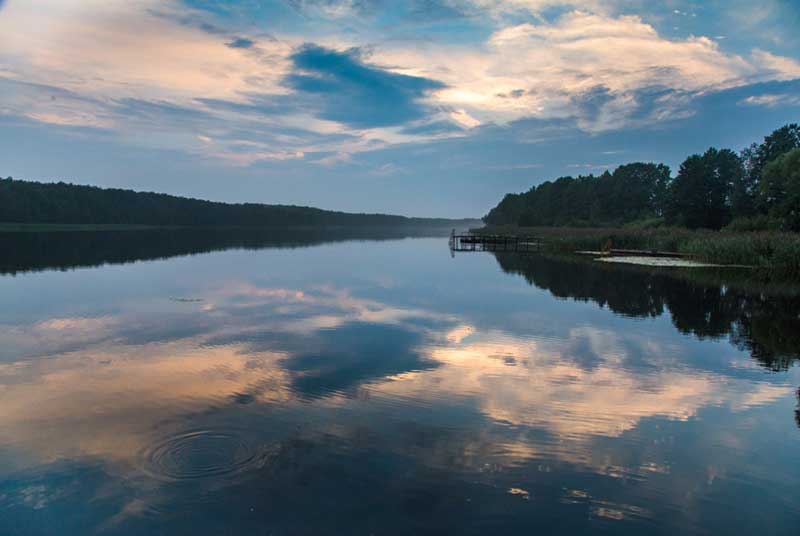 Закат на Путьковском озере